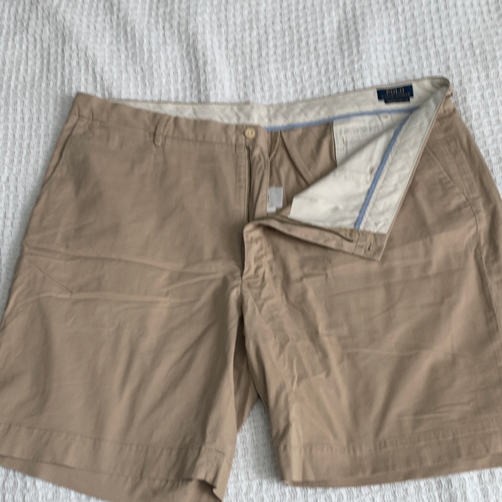 Polo by Ralph Lauren Men's Khaki Flat Front Shorts